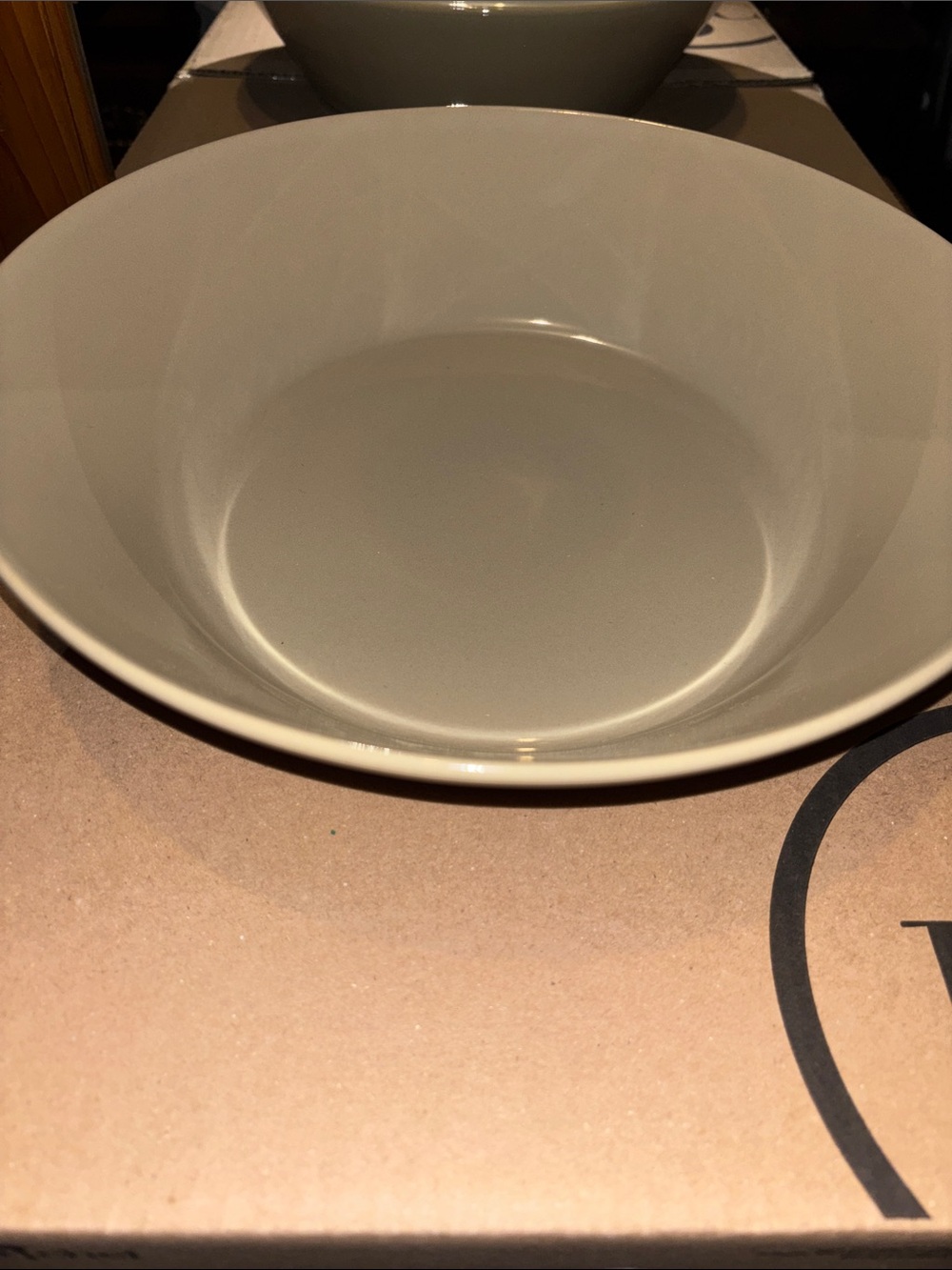 Pampered Chef large serving bowl!  Neutral Ceramic Serving Bowl - Taupe